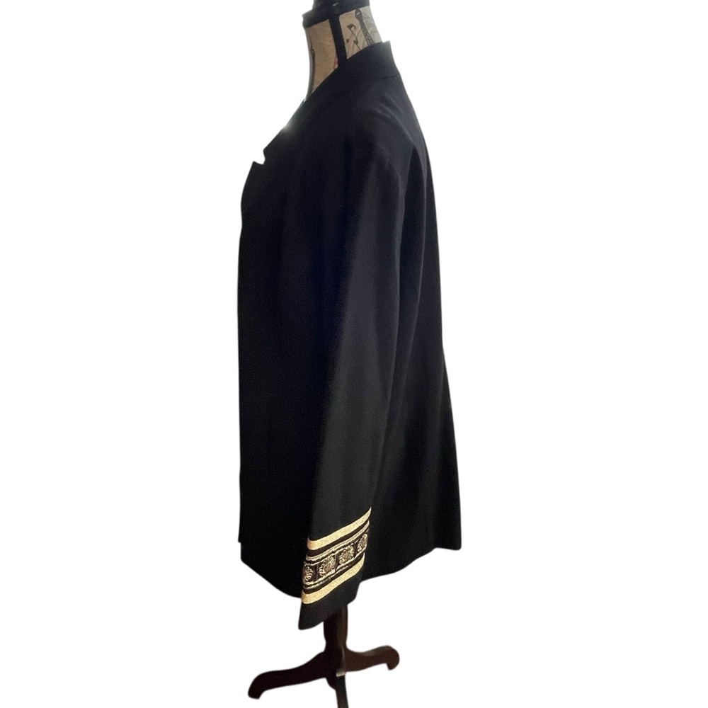 Chico's Black Blazer with Gold Embellishments - Picture 3 of 11